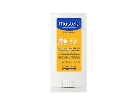 Mustela Broad Spectrum SPF 50-Plus Mineral Sunscreen Stick, 0.5 oz ...