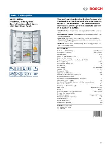 Bosch Serie Kgn Aid N Fridge Freezer User Manual Manualzz