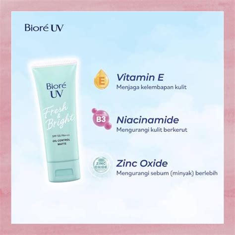 Jual Biore UV Fresh Bright Oil Control Matte SPF 50 PA 30gr