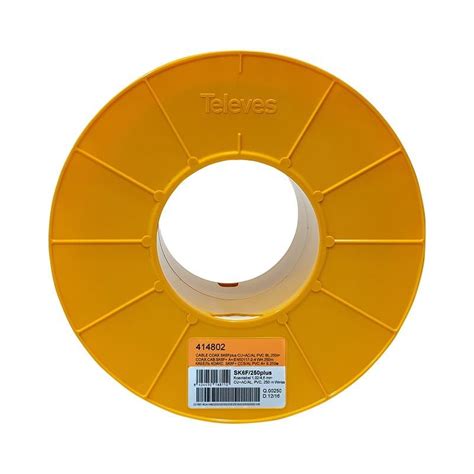 Câble coaxial en bobine plastique 250m SK6Fplus Blanc Televes