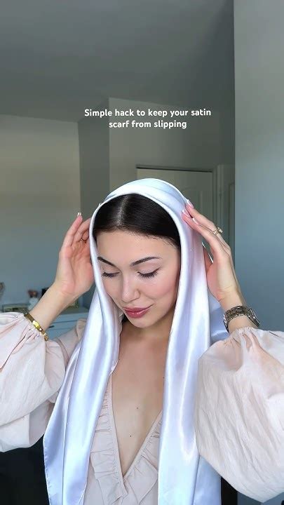 Simple Hack To Keep Your Satin Scarf From Slipping🎀 Hacks Beautytips Beautyhacks Youtube