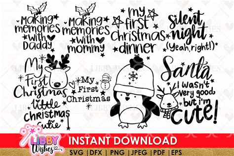 Babys First Christmas Svg Bundle My First Christmas Svg Etsy