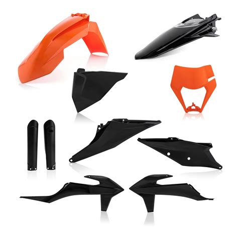 Kit Plastique Complet Acerbis KTM EXC 150 TPI 20 23 Noir Orange