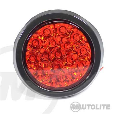 Luz Led Trasera Redonda Con Flash Pulgadas F Mautolite