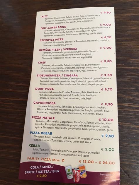 Menu At Dolomiten Pizza Express Restaurant Kastelruth