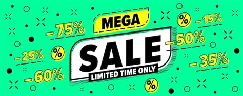 Banner de encabezado de promoción de mega venta con oferta solo por