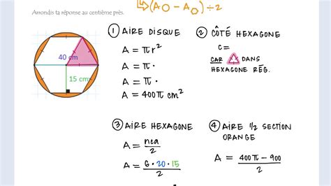 Cercle Disque et Hexagone Régulier rayon et côté 9 YouTube