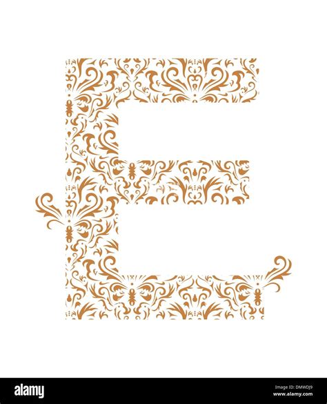 Floral Font Letter E Hi Res Stock Photography And Images Alamy