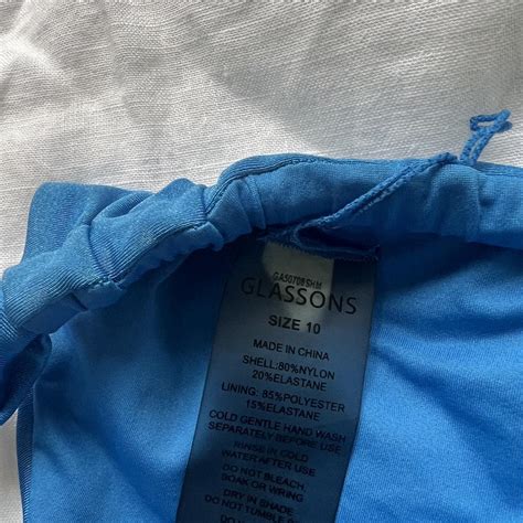 GLASSONS BLUE BIKINI SIZE 10 New Style Worn Once Depop