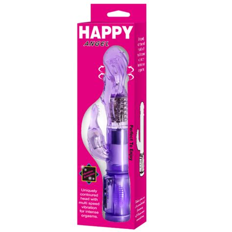 Baile Mini Rotador Coelho Happy Angel Lilac Glowlick Sex Shop