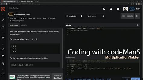 Learn Javascript Codewars Kyu Season Multiplication Table Youtube