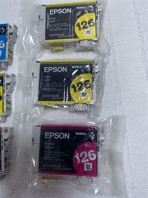 Genuine Epson 126 Color Ink Cartages New 2 Yellow New 1 Magenta Ebay