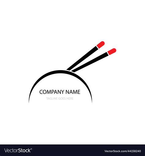 Chopstick icon logo Royalty Free Vector Image - VectorStock