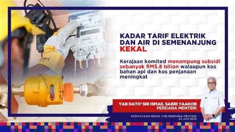 Kerajaan Putuskan Tiada Kenaikan Kadar Tarif Elektrik Air Di