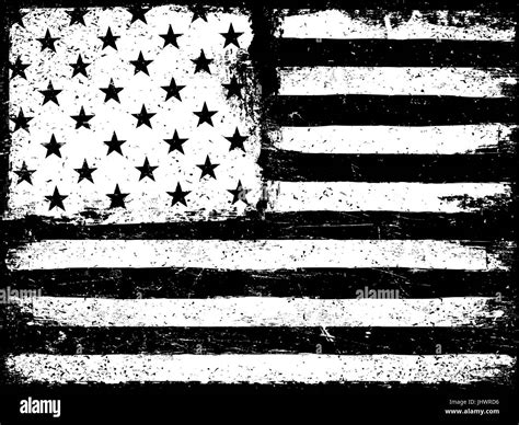 Stars and stripes. Monochrome Negative Photocopy American Flag ...