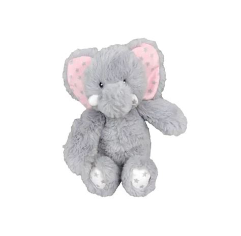 PELUCHE DOUDOU ÉLÉPHANT gris WORLDS SOFTEST PLUSH rose étoiles 2022 26