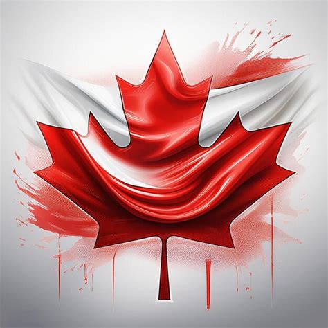 Bandeira Do Canadá Desenho - Desenho Abstrato da Bandeira do Canadá | imagem Premium gerada com IA