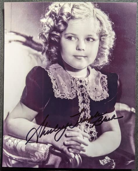 Lot Shirley Temple Black Autographed Black And White Headshot