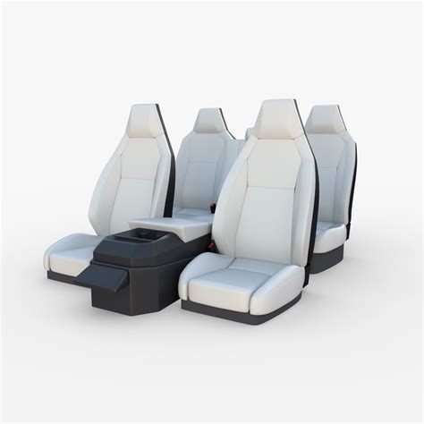 Tesla Cybertruck Seats White 3D model | CGTrader