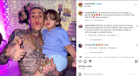 MC Daniel Celebra Ter Sido Escolhido Como Padrinho De Zoe Filha De MC