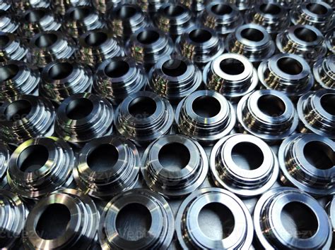 Shiny Steel Parts Background Regular Industrial Metal Production