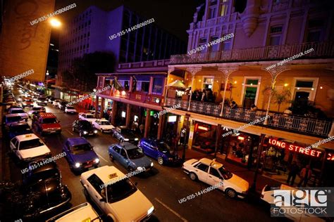 Long Street, Cape Town's famous street for nightlife, Stock Photo ...