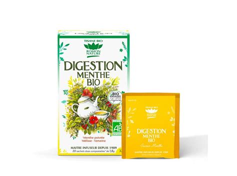 Romon Nature Tisane Digestion Menthe Bio Sachets Pharmacie En