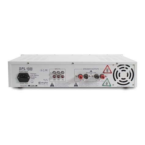 Skytec SPL 1000MP3 White Stereo Power Amplifier Home HiFi 19 Inch Rack