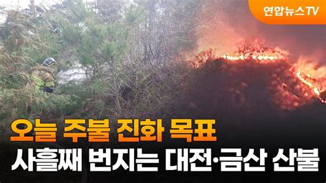 오늘 주불 진화 목표사흘째 번지는 대전·금산 산불 연합뉴스tv Yonhapnewstv Youtube