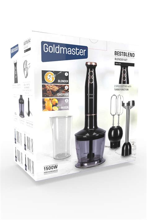 GoldMaster Bestblend 1500 Watt 4 Bıçaklı Paslanmaz 3 In 1 Blender Seti