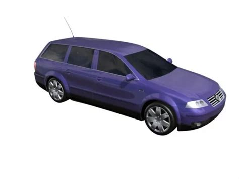 Volkswagen Passat B5 Wagon Free 3d Model - .3ds, .C4d, .Lwo, .Max, .Obj - Open3dModel