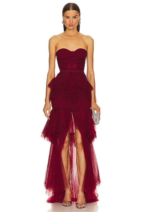 Michael Costello X REVOLVE Alai Gown In Oxblood REVOLVE