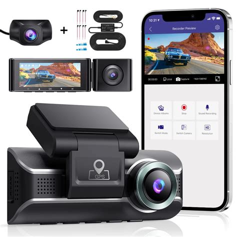 Azdome M550 3 Channel Dash Cam Front Inside Rear Three Way Car Dash