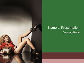 Blonde Woman Wearing High Heels A Fashion Statement PowerPoint Template Backgrounds Google