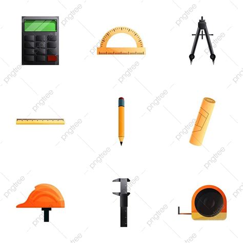 Engineering Tools Vector Hd PNG Images, Engineer Tools Icon Set, Tools ...