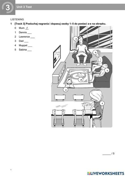 English Class A Unit Test Worksheet English Class English The Unit