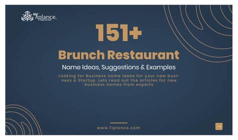 Attractive Brunch Restaurant Names Ideas Examples Tiplance