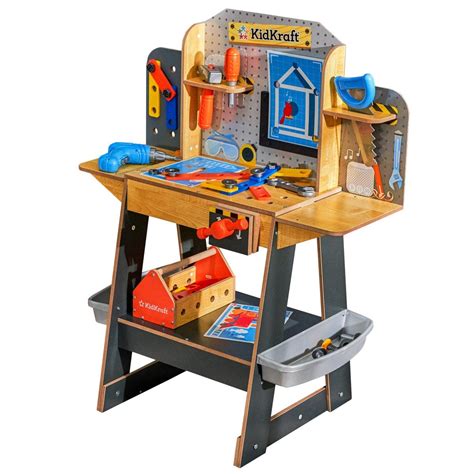 kidkraft blueprint build wooden workbench