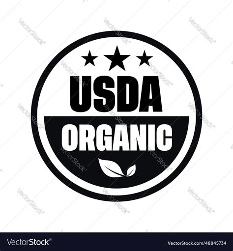 Usda organic logo badge Royalty Free Vector Image