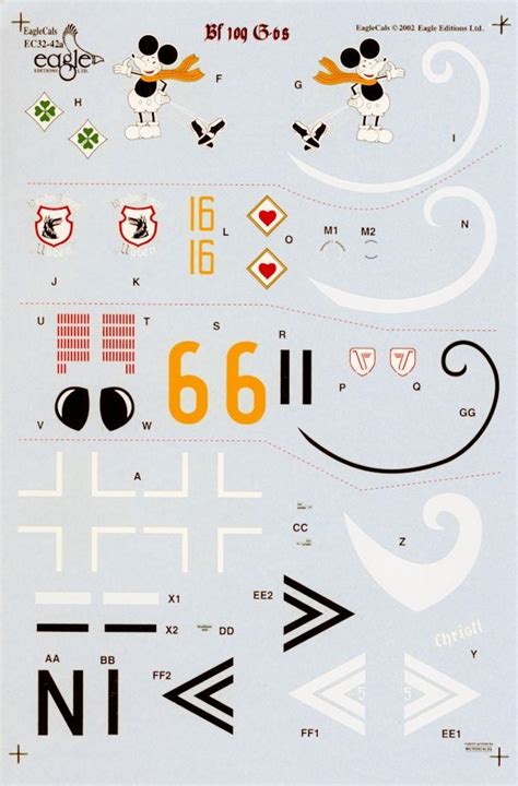 EagleCals EC 32 042 Messerschmitt Bf 109 G 6s JG 3 JG 5 JG 52 JG 77