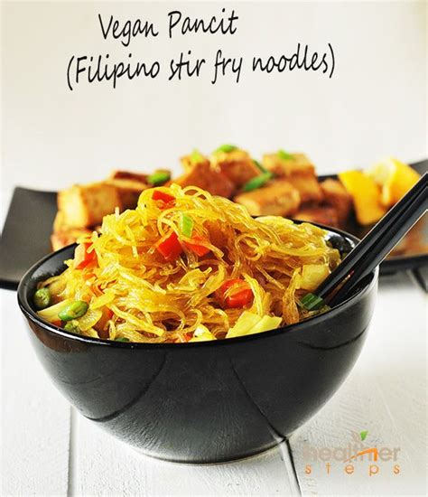 Pancit Bihon Filipino Noodle Gluten Free Vegan Healthier Steps