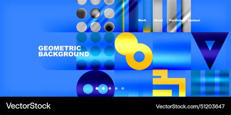 A blue background with geometric shapes Royalty Free Vector