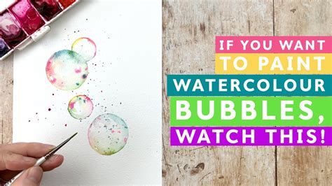 If You Want To Paint Rainbow Watercolour Bubbles - WATCH THIS! - YouTube