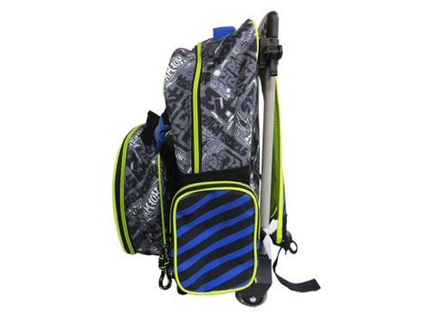 Set Escolar Mochila Con Ruedas Hot Wheels Lonchera