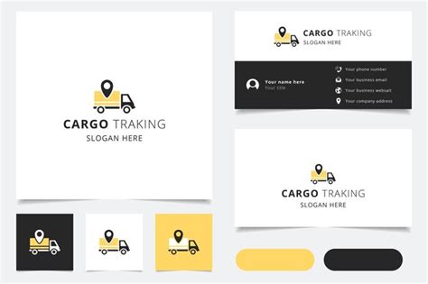 Premium Vector Cargo Tracking Logo Design With Editable Slogan Branding