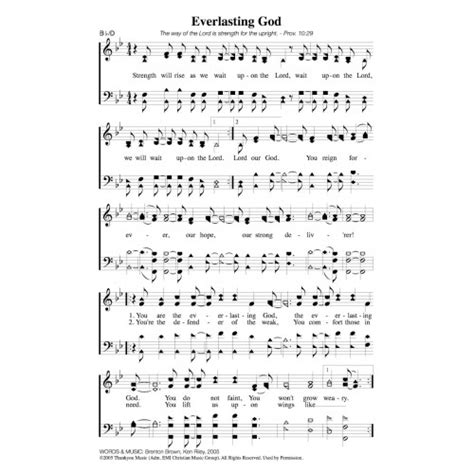 Everlasting God Pdf Song Sheet