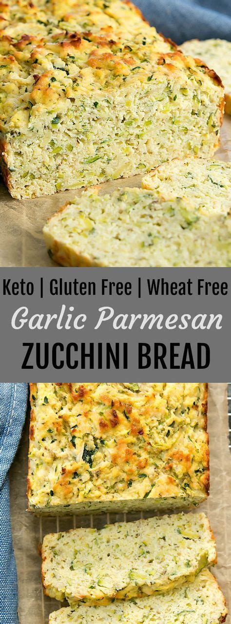 Garlic Parmesan Zucchini Bread Keto Gluten Free Recipe Zucchini