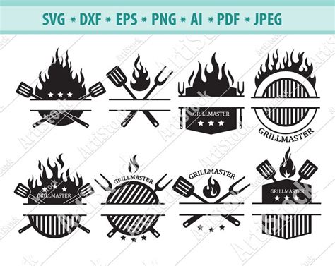 Bbq Grills And Flames Svg Files