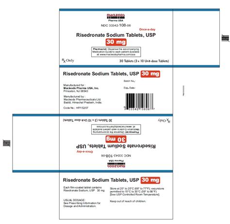 Risedronate Sodium Macleods Pharmaceuticals Limited Fda Package Insert