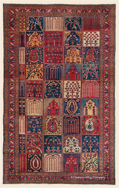 Bakhtiari Garden Compartment Carpet Central Persian Claremont Rug Co